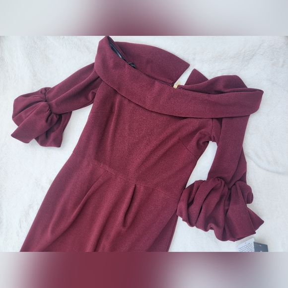 Betsey Adams Off the Shoulder Cocktail Dress - Picture 2 of 7